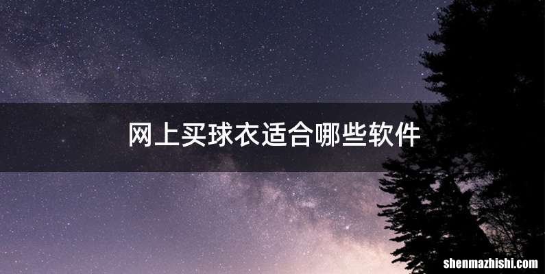 网上买球衣适合哪些软件