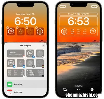 苹果手机iOS16锁屏指南：小部件、自定义选项等