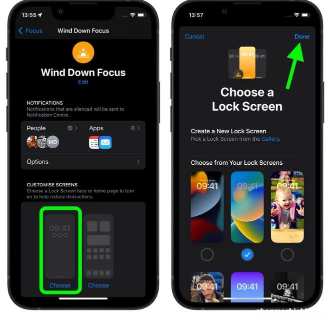 iOS16 iPhone如何在专注模式自定义锁定屏幕