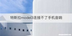 特斯拉model3连接不了手机音响