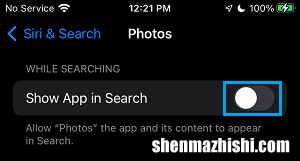 阻止照片出现在iPhone上的Spotlight搜索中