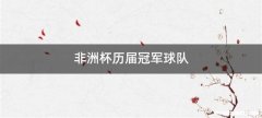 非洲杯历届冠军球队
