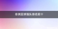 非洲足球强队排名前十
