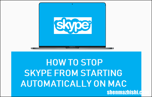 如何阻止Skype在Mac笔记本电脑上自动启动