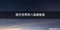明天世界杯八强赛程表