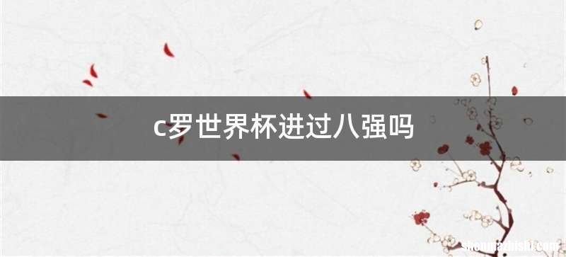 c罗世界杯进过八强吗