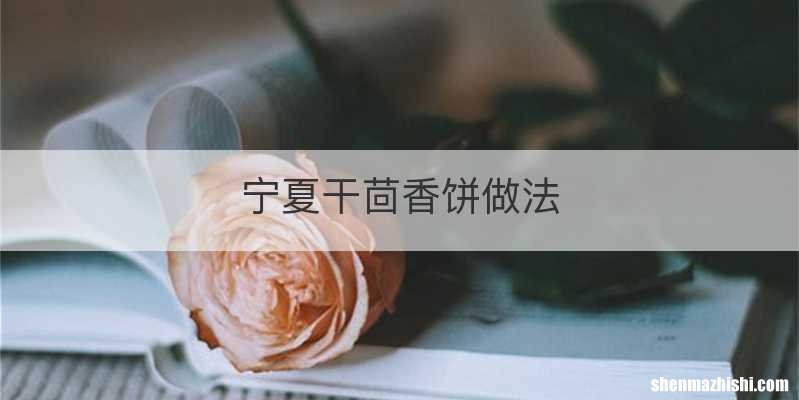 宁夏干茴香饼做法