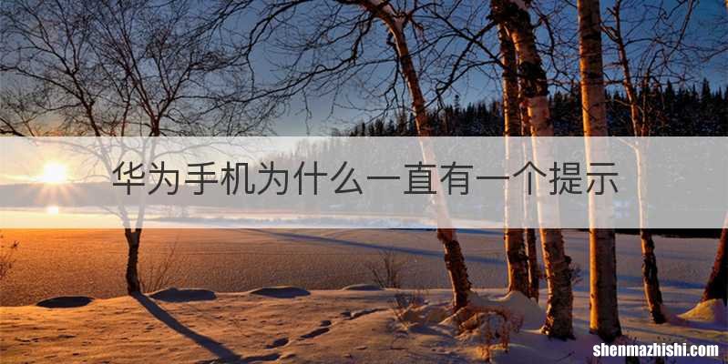 华为手机为什么一直有一个提示