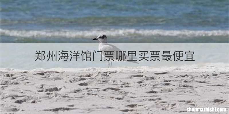郑州海洋馆门票哪里买票最便宜