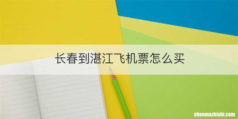 长春到湛江飞机票怎么买