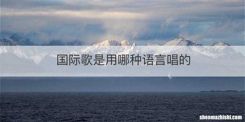 国际歌是用哪种语言唱的