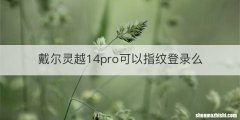 戴尔灵越14pro可以指纹登录么