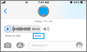 如何在iPhone或iPad上保存音频消息