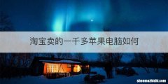 淘宝卖的一千多苹果电脑如何