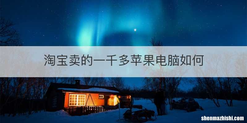 淘宝卖的一千多苹果电脑如何