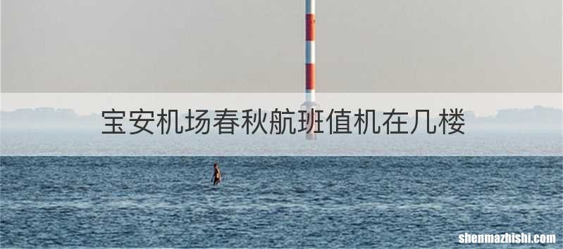 宝安机场春秋航班值机在几楼
