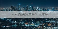 csgo官匹定级白银6什么水平