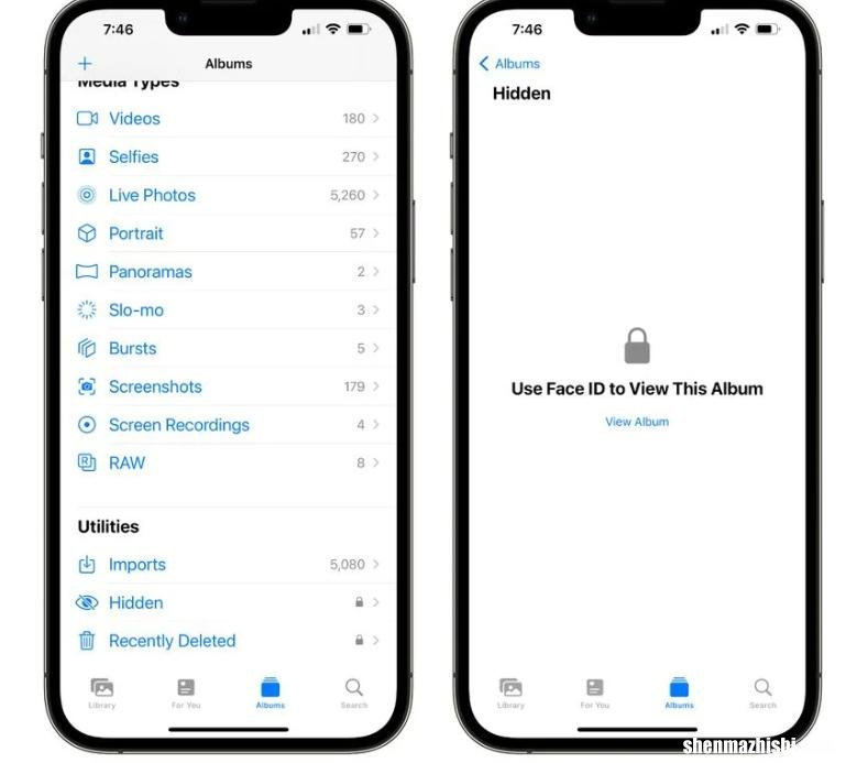苹果iOS16如何锁定隐藏和最近删除的相册