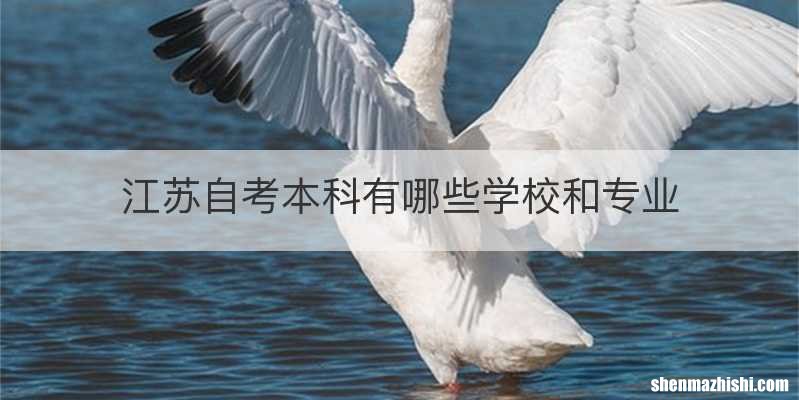 江苏自考本科有哪些学校和专业