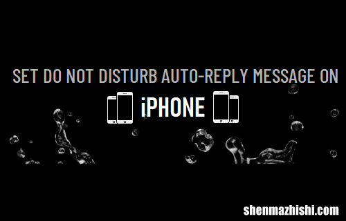 在iPhone上设置请勿打扰自动回复消息
