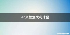 ac米兰意大利球星