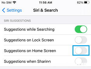 在iPhone或iPad上的Spotlight搜索中禁用Siri建议