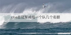 cba总冠军戒指一个队几个名额