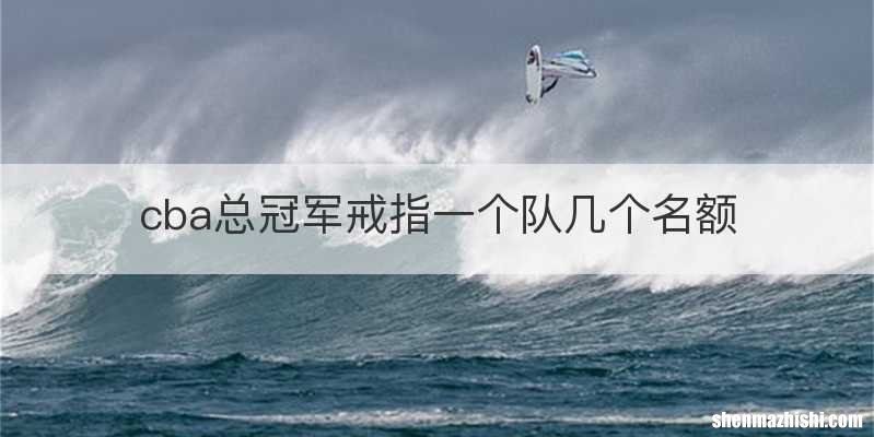 cba总冠军戒指一个队几个名额
