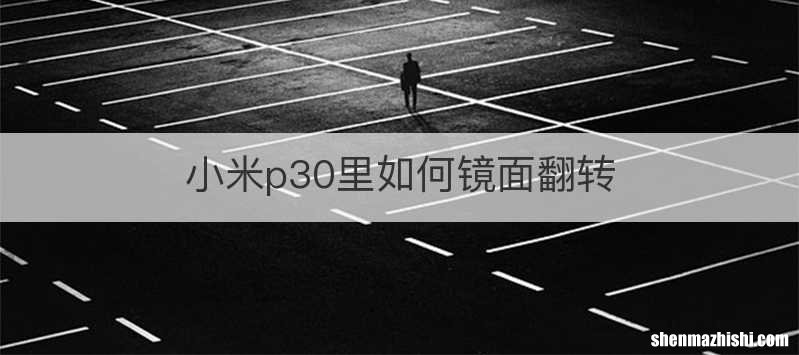 小米p30里如何镜面翻转