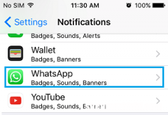 WhatsApp通知不适用于iPhone手机