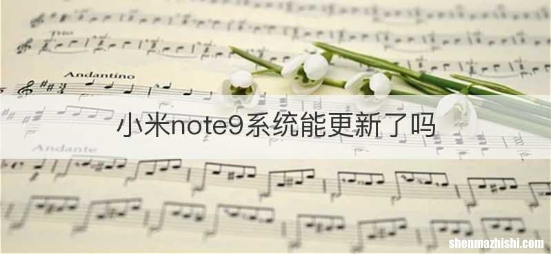 小米note9系统能更新了吗