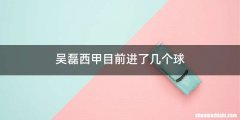 吴磊西甲目前进了几个球