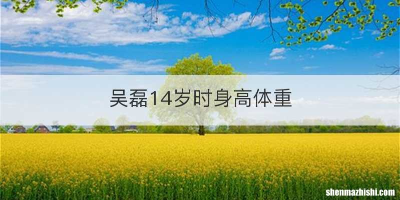 吴磊14岁时身高体重