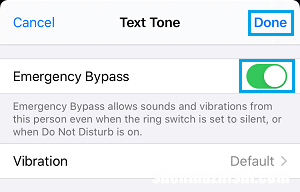 允许个人联系人绕过iPhone上的请勿打扰模式