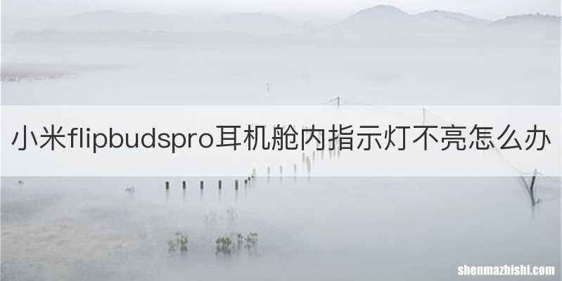 小米flipbudspro耳机舱内指示灯不亮怎么办