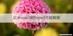 红米note3刷flyme5不能触摸