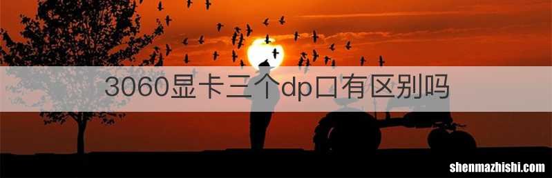 3060显卡三个dp口有区别吗