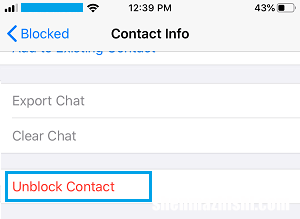 如何在iPhone上的WhatsApp中阻止某人