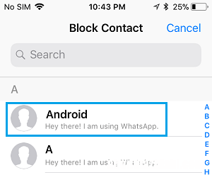 如何在iPhone上的WhatsApp中阻止某人