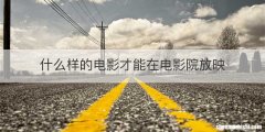 什么样的电影才能在电影院放映