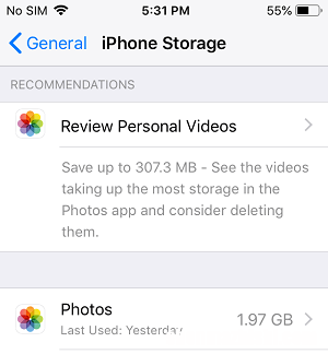 如何检查iPhone或iPad上的可用存储空间