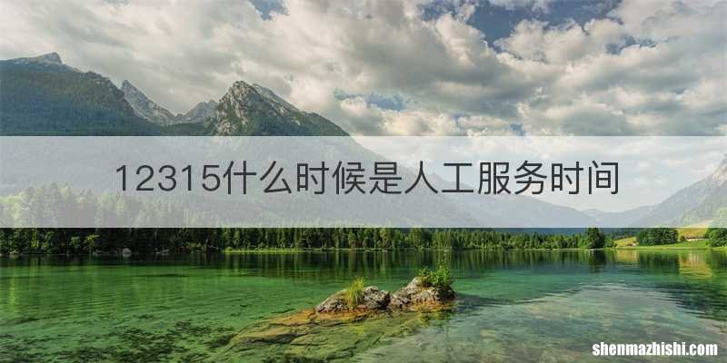 12315什么时候是人工服务时间