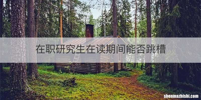在职研究生在读期间能否跳槽