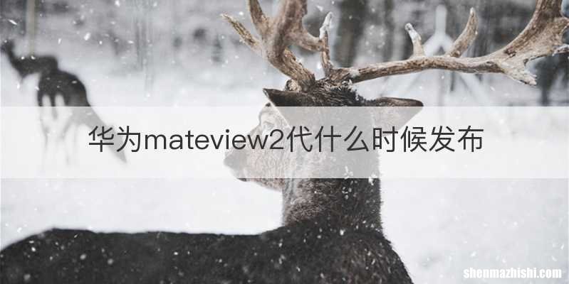 华为mateview2代什么时候发布
