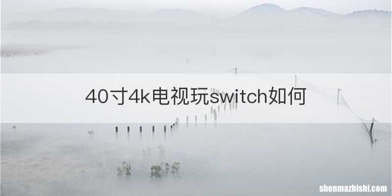 40寸4k电视玩switch如何