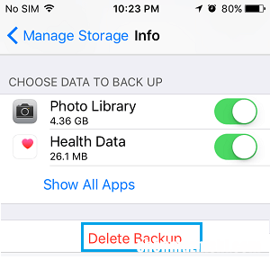 如何删除iPhone或iPad上的iCloud备份