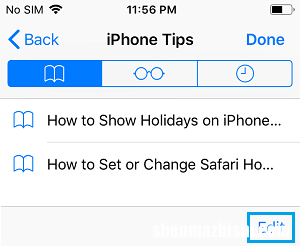 如何在iPhone上的Safari中创建书签文件夹
