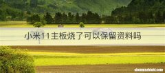 小米11主板烧了可以保留资料吗