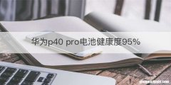 华为p40 pro电池健康度95%