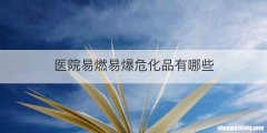 医院易燃易爆危化品有哪些